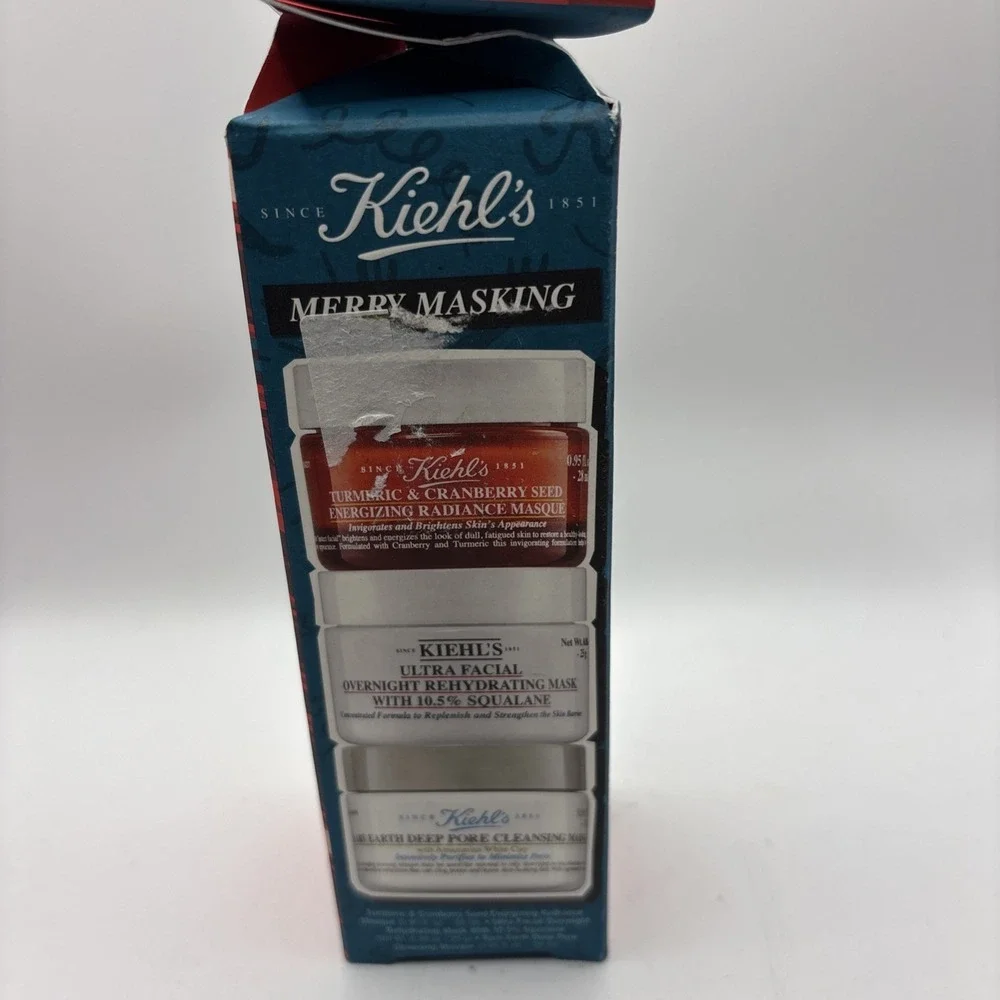 Kiehl's Merry Masking Trio Holiday Gift Set Of 3 Face Mask Minis Travel Size NEW